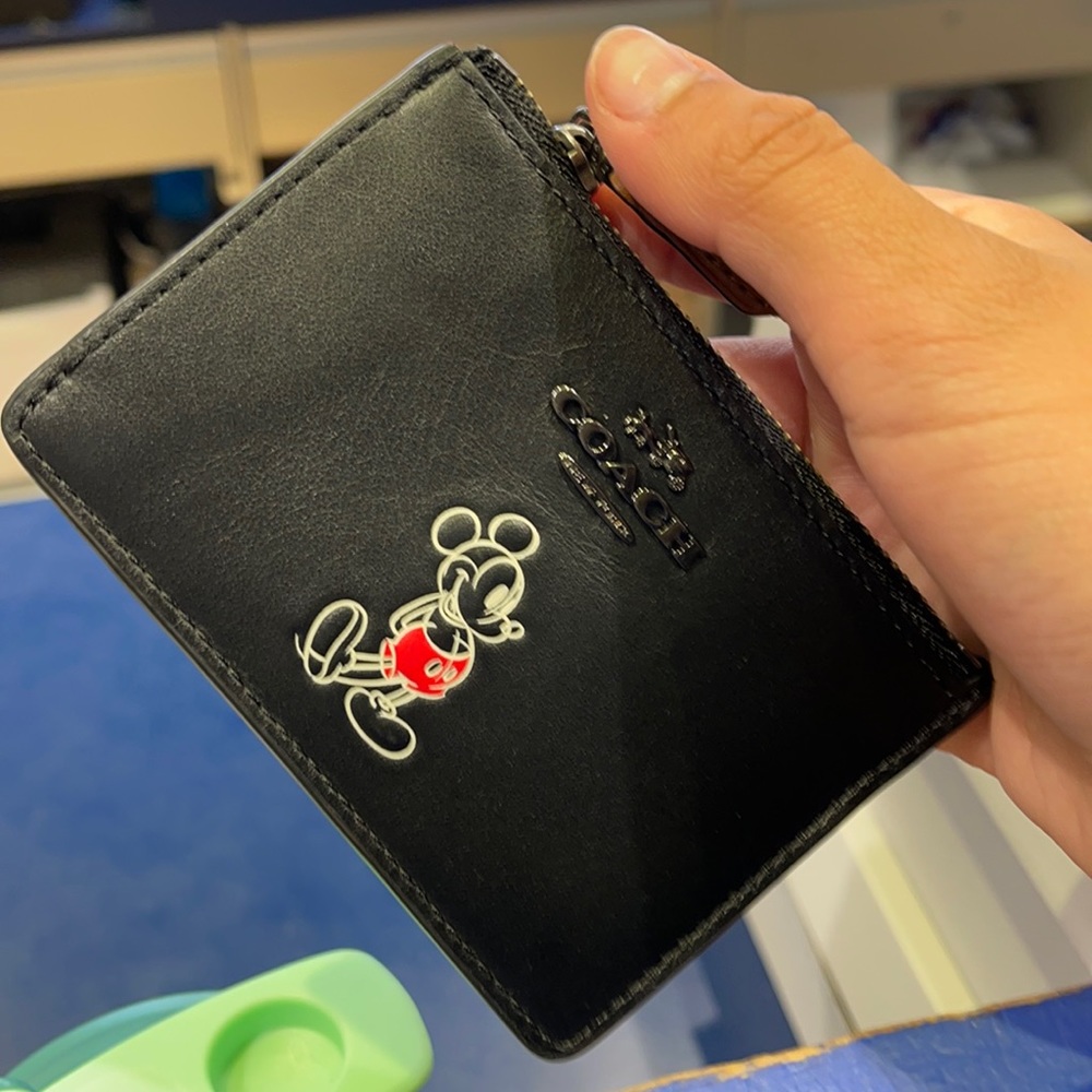 Coach x Disney Mickey Mouse cardholder keychain
